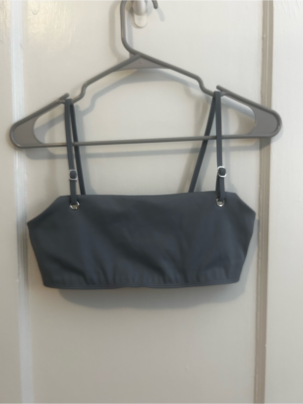 Alo Blue Gray Sports Bra Athletic Top Size Medium Like New